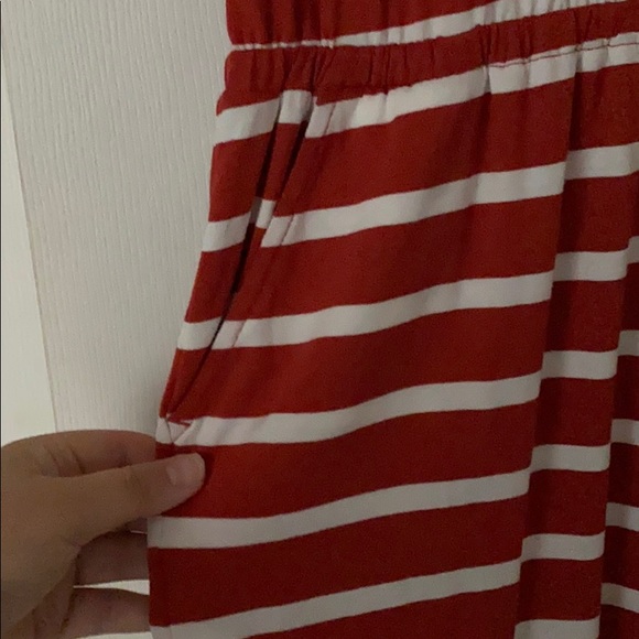 Burnt orange and white strip dress - Picture 2 of 3